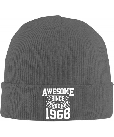 Awesome Since 1968 Birthday Knit Winter Hats Cuffed Beanie Stocking Hat Ski Gift Deep Heather $9.65 Skullies & Beanies