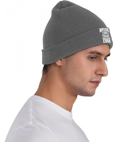 Awesome Since 1968 Birthday Knit Winter Hats Cuffed Beanie Stocking Hat Ski Gift Deep Heather $9.65 Skullies & Beanies