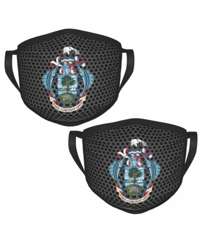 Coat of Arms of Seychelles Face Mask 2 Pcs Face Cover Reusable Washable Breathable for Men Women Balaclavas Bandanas Black $1...