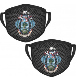 Coat of Arms of Seychelles Face Mask 2 Pcs Face Cover Reusable Washable Breathable for Men Women Balaclavas Bandanas Black $1...