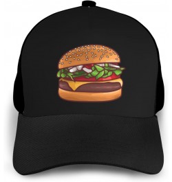 Delicious Burgers Baseball Cap Women Men Hat Outdoor Leisure Sun Hat Adjustable Truck Driver Baseball Caps Dad Hats Black $11...