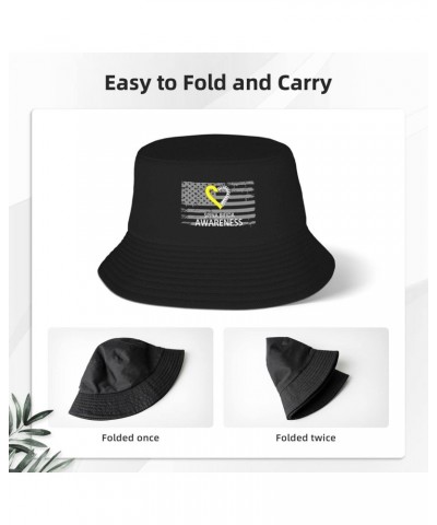 Spina Bifida Awareness Stay Cool and Stylish with Our Trendy Bucket Hats - Perfect for Summer Fun and Outdoor Adventures Blac...