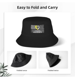 Spina Bifida Awareness Stay Cool and Stylish with Our Trendy Bucket Hats - Perfect for Summer Fun and Outdoor Adventures Blac...