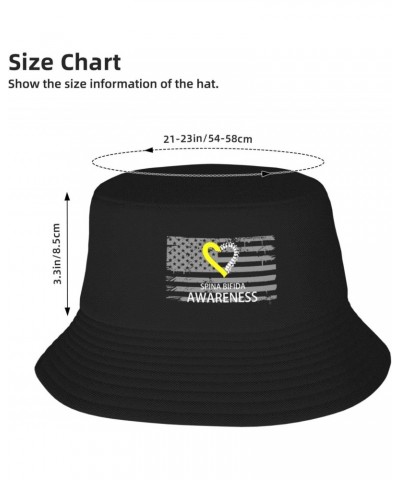 Spina Bifida Awareness Stay Cool and Stylish with Our Trendy Bucket Hats - Perfect for Summer Fun and Outdoor Adventures Blac...