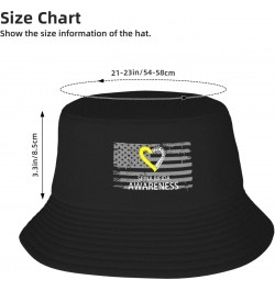 Spina Bifida Awareness Stay Cool and Stylish with Our Trendy Bucket Hats - Perfect for Summer Fun and Outdoor Adventures Blac...