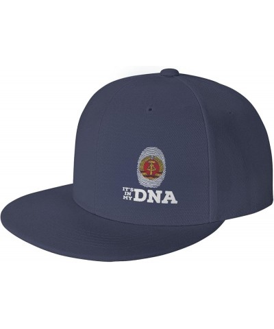 Coat of Arms of East Germany It's in My DNA Baseball Cap Snapback Trucker Hat for Men Women Flat Bill Hats Navy Blue $11.41 B...