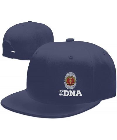 Coat of Arms of East Germany It's in My DNA Baseball Cap Snapback Trucker Hat for Men Women Flat Bill Hats Navy Blue $11.41 B...