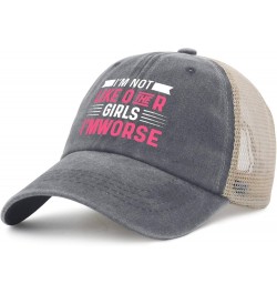 I'm Not Like Other Girls I'm Worse Hat for Womens Retro Ball Cap Womens AllBlack Caps Trendy for Artists Gray01 $11.86 Baseba...