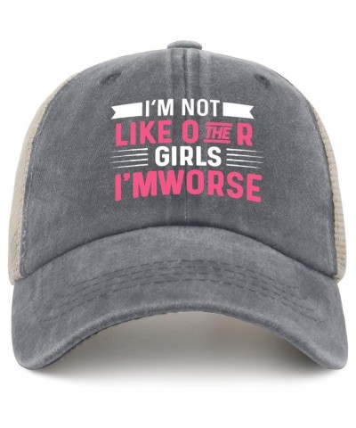 I'm Not Like Other Girls I'm Worse Hat for Womens Retro Ball Cap Womens AllBlack Caps Trendy for Artists Gray01 $11.86 Baseba...