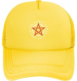 Wicca Baseball Cap Fashion Man's Womens Golf Hat Washable Adjustable Baseball Cap Yellow $14.25 Baseball Caps