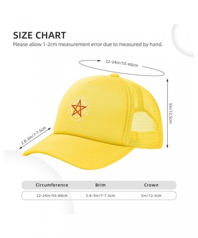 Wicca Baseball Cap Fashion Man's Womens Golf Hat Washable Adjustable Baseball Cap Yellow $14.25 Baseball Caps