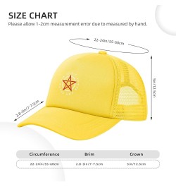 Wicca Baseball Cap Fashion Man's Womens Golf Hat Washable Adjustable Baseball Cap Yellow $14.25 Baseball Caps