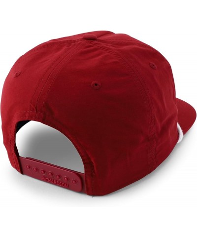 UPF 50 Unstructured 5 Panel Flatbill Golf Snapback Cap Cardinal White $14.70 Baseball Caps