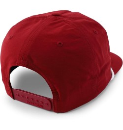 UPF 50 Unstructured 5 Panel Flatbill Golf Snapback Cap Cardinal White $14.70 Baseball Caps