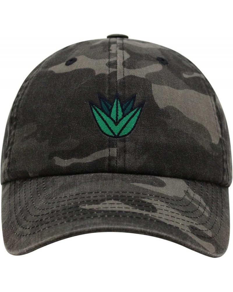 Agave Plant Premium Dad Hat Embroidered Baseball Cap Tequila Black Camo $12.49 Baseball Caps