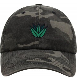 Agave Plant Premium Dad Hat Embroidered Baseball Cap Tequila Black Camo $12.49 Baseball Caps