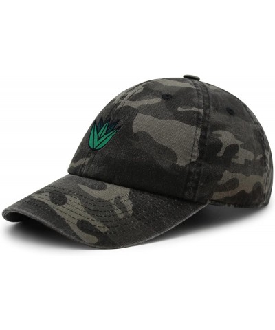 Agave Plant Premium Dad Hat Embroidered Baseball Cap Tequila Black Camo $12.49 Baseball Caps