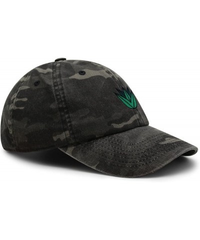 Agave Plant Premium Dad Hat Embroidered Baseball Cap Tequila Black Camo $12.49 Baseball Caps