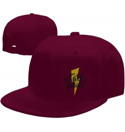 Girl Power Snapback Hat Baseball Cap for Men Women Hip Hop Style Flat-Brimmed Hats Dark Red $12.23 Baseball Caps