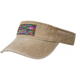 Colorful Brick Women's Visor,Stylish Sun Hat for Golf, Running, and Outdoor Activities Sun Protection Beach Cap Natural $11.1...