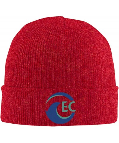 Eckerd College Logo Beanie Hat for Men and Women Winter Warm Hats Knit Slouchy Thick Skull Cap Red $11.95 Skullies & Beanies