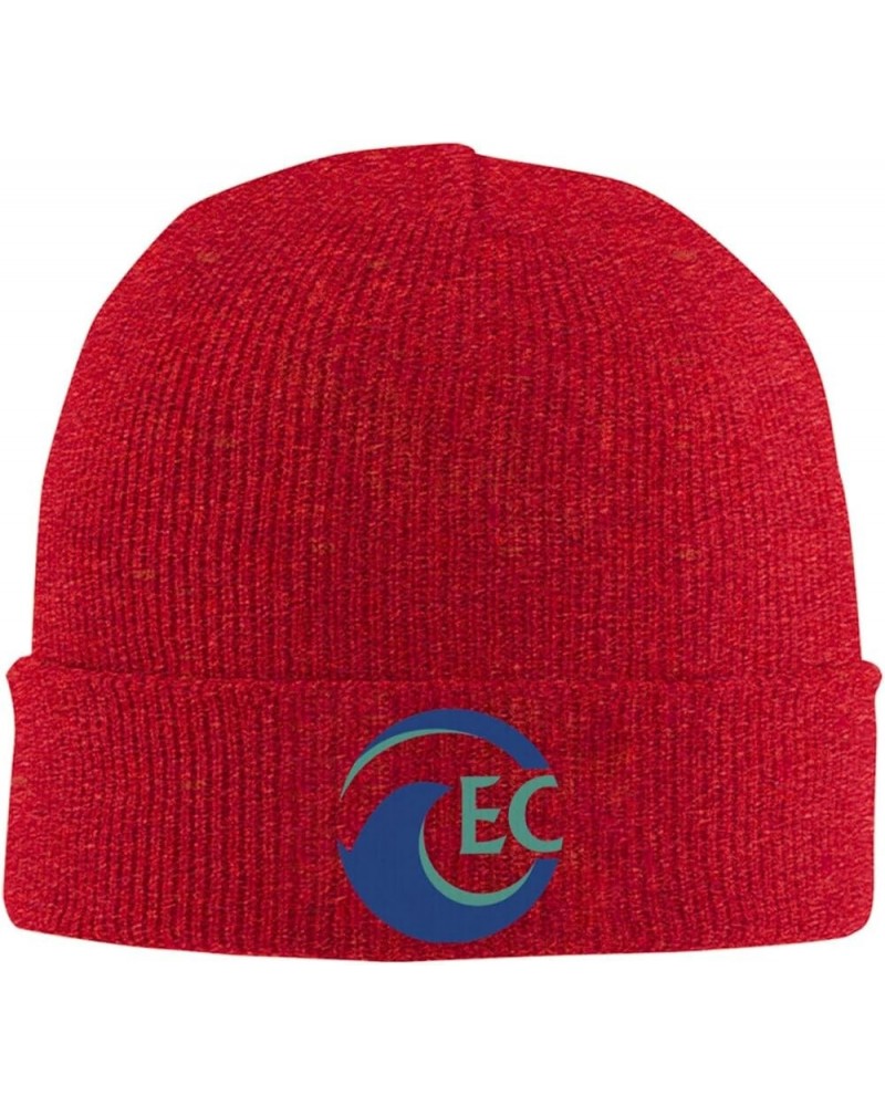 Eckerd College Logo Beanie Hat for Men and Women Winter Warm Hats Knit Slouchy Thick Skull Cap Red $11.95 Skullies & Beanies