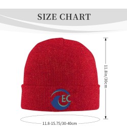 Eckerd College Logo Beanie Hat for Men and Women Winter Warm Hats Knit Slouchy Thick Skull Cap Red $11.95 Skullies & Beanies