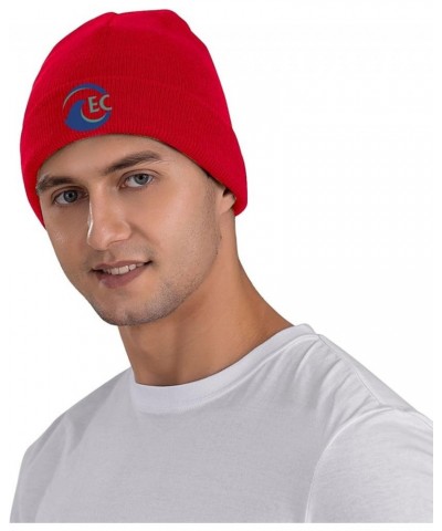 Eckerd College Logo Beanie Hat for Men and Women Winter Warm Hats Knit Slouchy Thick Skull Cap Red $11.95 Skullies & Beanies