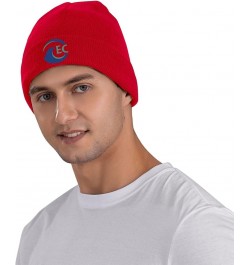 Eckerd College Logo Beanie Hat for Men and Women Winter Warm Hats Knit Slouchy Thick Skull Cap Red $11.95 Skullies & Beanies