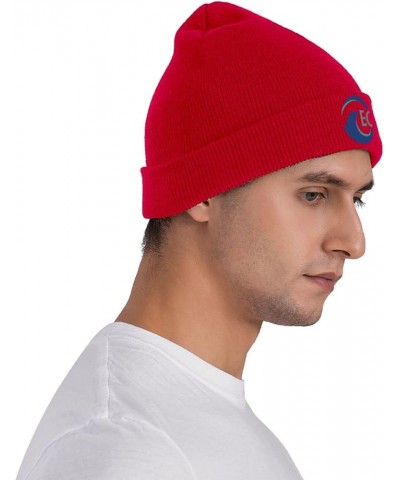 Eckerd College Logo Beanie Hat for Men and Women Winter Warm Hats Knit Slouchy Thick Skull Cap Red $11.95 Skullies & Beanies