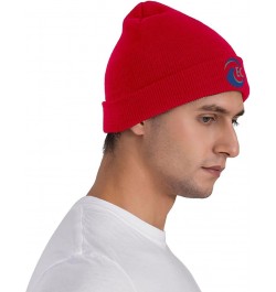 Eckerd College Logo Beanie Hat for Men and Women Winter Warm Hats Knit Slouchy Thick Skull Cap Red $11.95 Skullies & Beanies