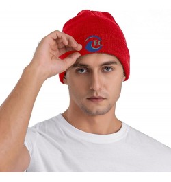 Eckerd College Logo Beanie Hat for Men and Women Winter Warm Hats Knit Slouchy Thick Skull Cap Red $11.95 Skullies & Beanies