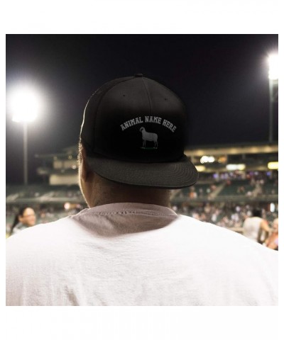 Custom Snapback Baseball Hat Suffolk Sheep Embroidery Animal Name Acrylic Cap Navy $16.17 Baseball Caps