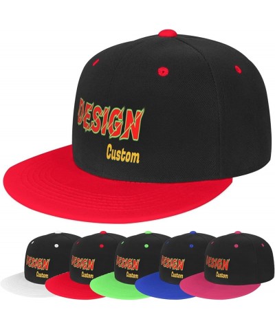 Customized Cap Your Design Here,Personalized Caps,Custom Hats Design Your Own Classic Mens Womens Trucker Cap Red $9.05 Baseb...