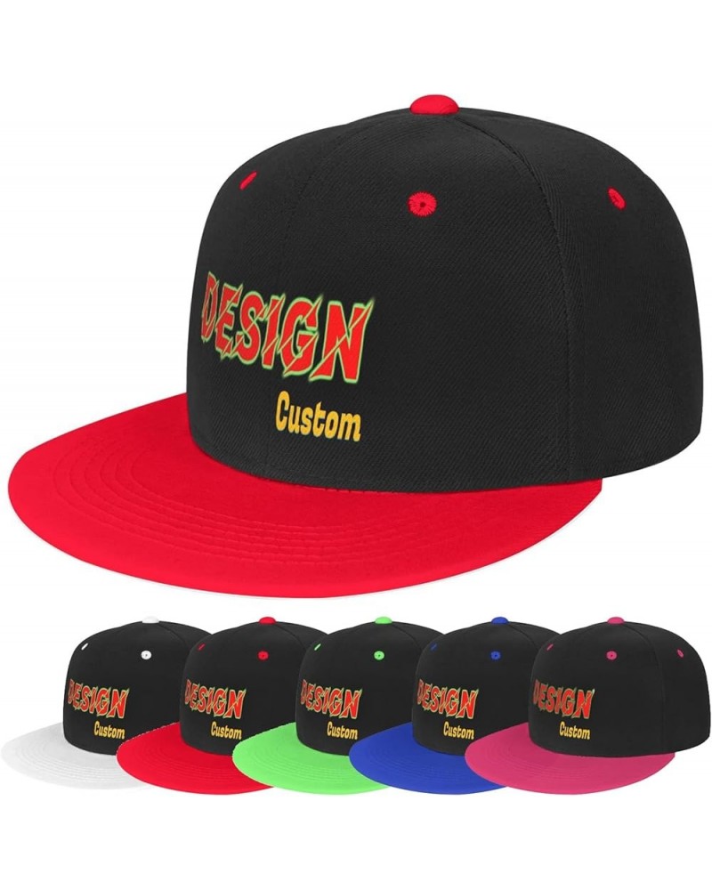 Customized Cap Your Design Here,Personalized Caps,Custom Hats Design Your Own Classic Mens Womens Trucker Cap Red $9.05 Baseb...