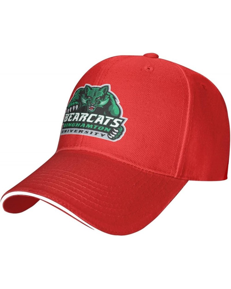 Binghamton University Unisex Classic Hat Adjustable Fashion Casquette for Men Women Red $8.73 Baseball Caps