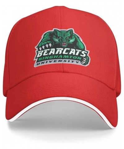 Binghamton University Unisex Classic Hat Adjustable Fashion Casquette for Men Women Red $8.73 Baseball Caps