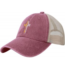 Fall for Jesus He Never Leaves Dad Hats for Men Women Cowboy Mesh Trucker Hat Adjustable Cotton Baseball Cap,Black Red $9.45 ...