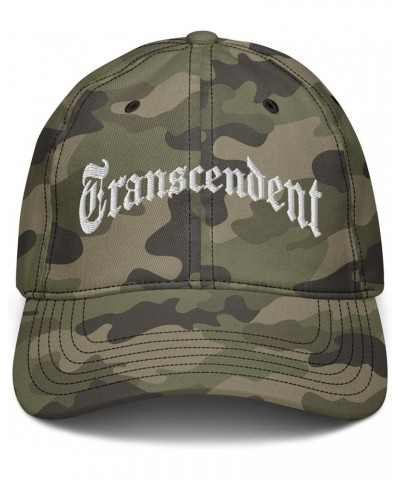 Transcendent Arched Letters Adjustable Baseball Hat Green Camo $15.11 Baseball Caps