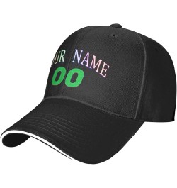 Custom Hat Your Custom Here,Custom Name Hat,Add Your Own Text and Design,Classic Mens Womens Personalized Baseball Cap Black-...