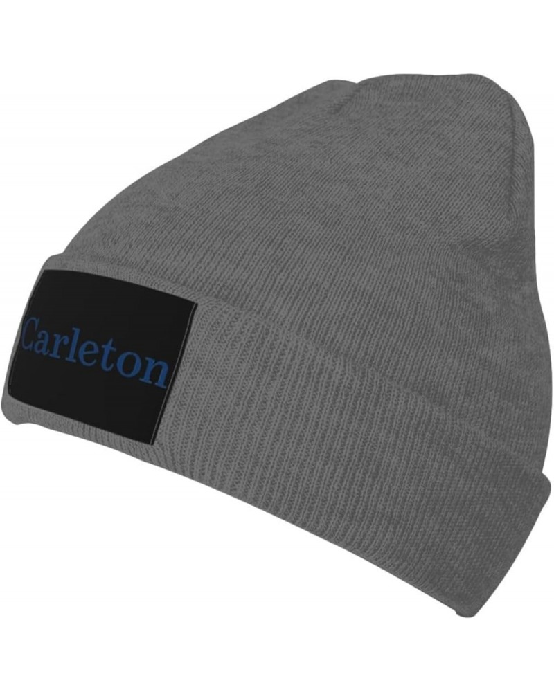 Carleton College Stretch Knit Hat for Men Women Winter Warm Cap Deep Heather $7.50 Skullies & Beanies