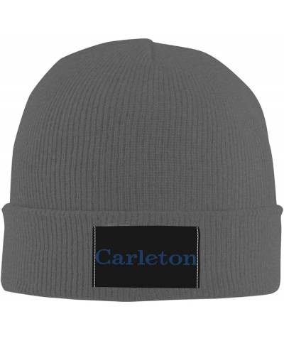 Carleton College Stretch Knit Hat for Men Women Winter Warm Cap Deep Heather $7.50 Skullies & Beanies