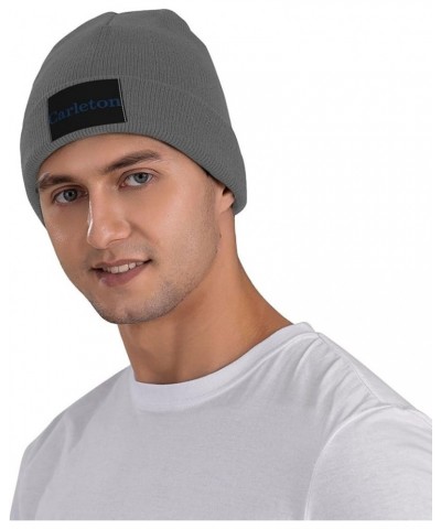 Carleton College Stretch Knit Hat for Men Women Winter Warm Cap Deep Heather $7.50 Skullies & Beanies