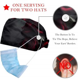 Bouffant Nurse Hats,Workout Hat with Buttons and Cotton Sweatband L707f7aatf $9.59 Skullies & Beanies