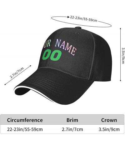 Custom Hat Your Custom Here,Custom Name Hat,Add Your Own Text and Design,Classic Mens Womens Personalized Baseball Cap Black-...