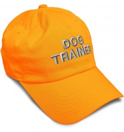 Soft Baseball Cap Dog Trainer A Embroidery Humor Teacher Twill Cotton Dad Hats for Men & Women Orange Design Only $14.83 Base...