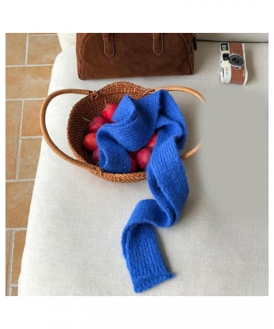 Soft Knitting Long Scarf For Adult Casual Winter Warm Punk Scarf Women Men Unisex Neck Warmer Decorative Scarves Women Blue $...