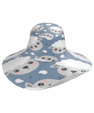 Sheep Face Big Eyes Gardening Sun Hat for Men Women Hearts Outdoor Wide Brim Beach Hats Fishing Cap Multicolored $11.00 Sun Hats