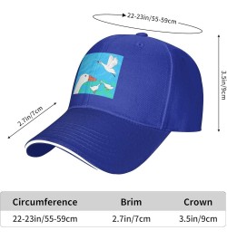 Happy White Goose Picture Casual General Baseball Cap Black : Comfortable, Light Blue $13.07 Baseball Caps