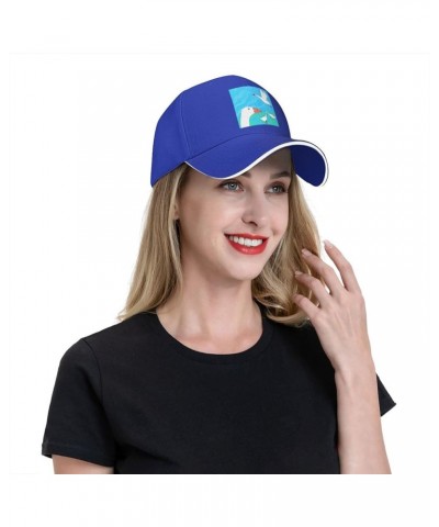 Happy White Goose Picture Casual General Baseball Cap Black : Comfortable, Light Blue $13.07 Baseball Caps